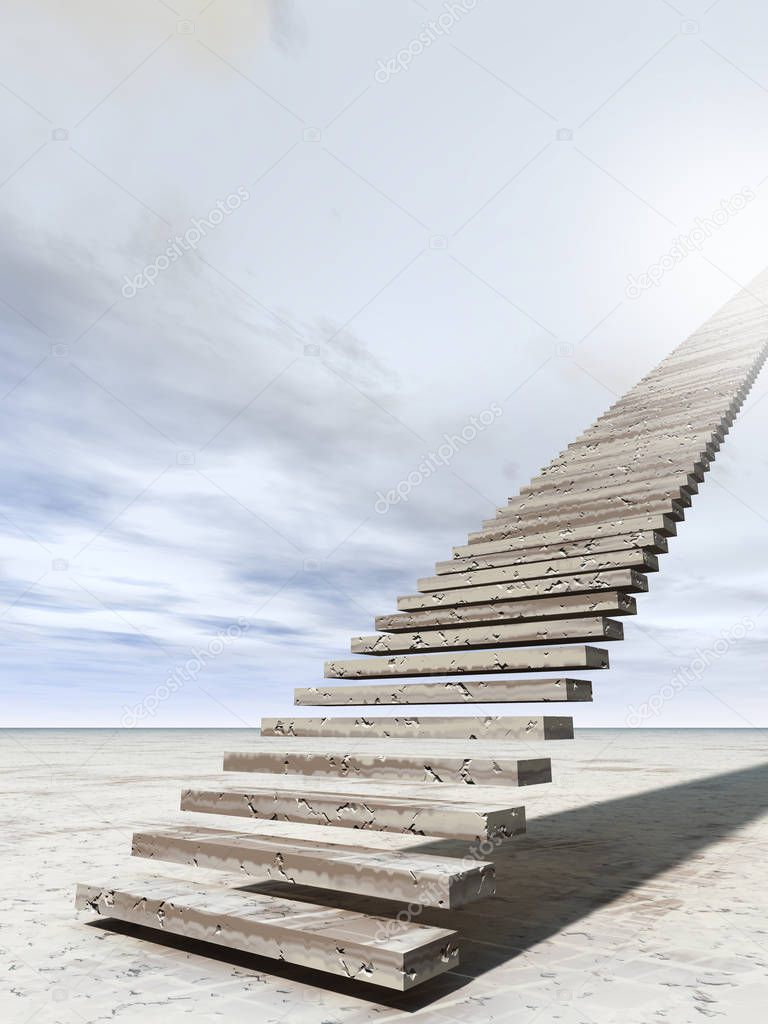 stair steps to heaven in desert 