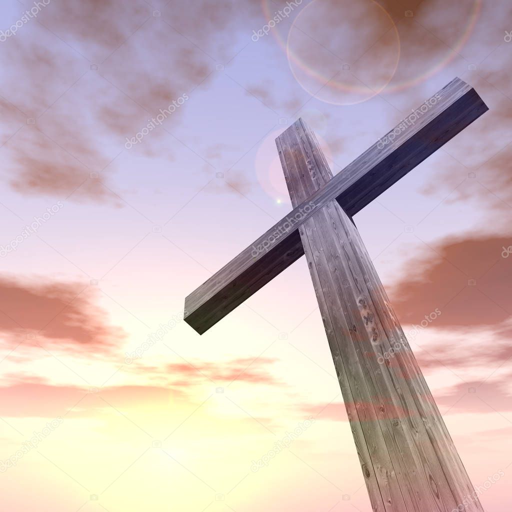 conceptual wood cross