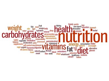  Beslenme Sağlık ya da diyet soyut kelime bulutu