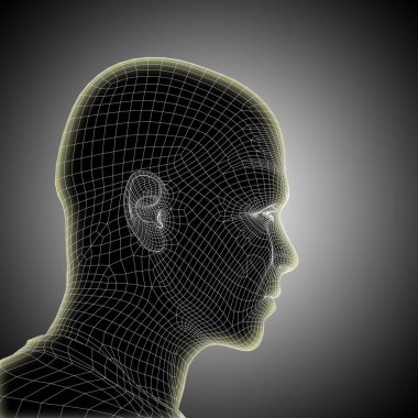 Tel kafes genç insan erkek yüzü 