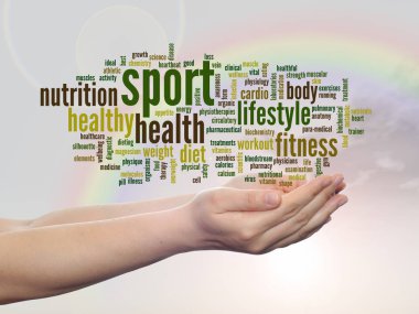 soyut spor ve sağlık kelime 