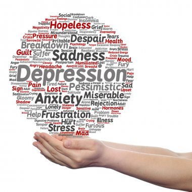 Kavramsal depresyon kelime bulutu 