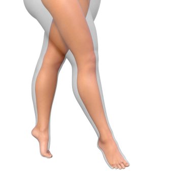 3D çizim şişman kilolu vs ince