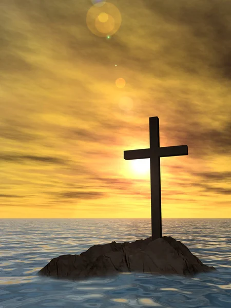 Conceptual christian cross — Stock Photo, Image