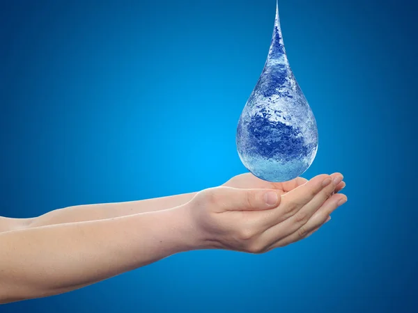 Concetto o concettuale acqua blu — Foto Stock