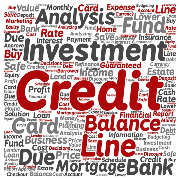 Credit word cloud — Stock Photo, Image