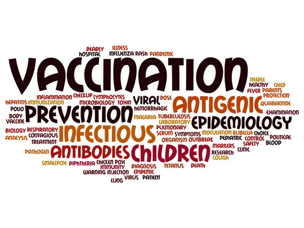 Vacunación palabra nube —  Fotos de Stock