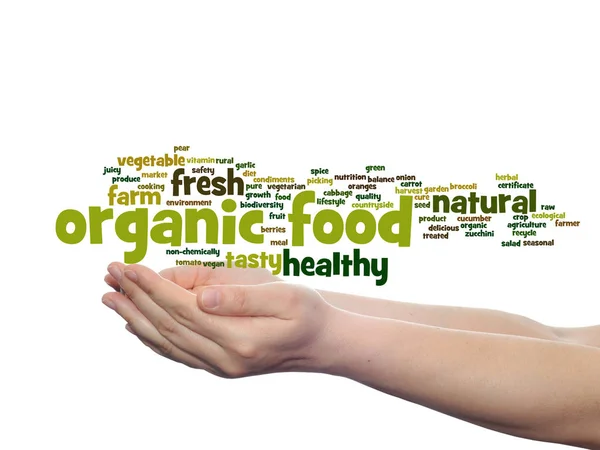 Organic food word cloud — Stock Photo, Image