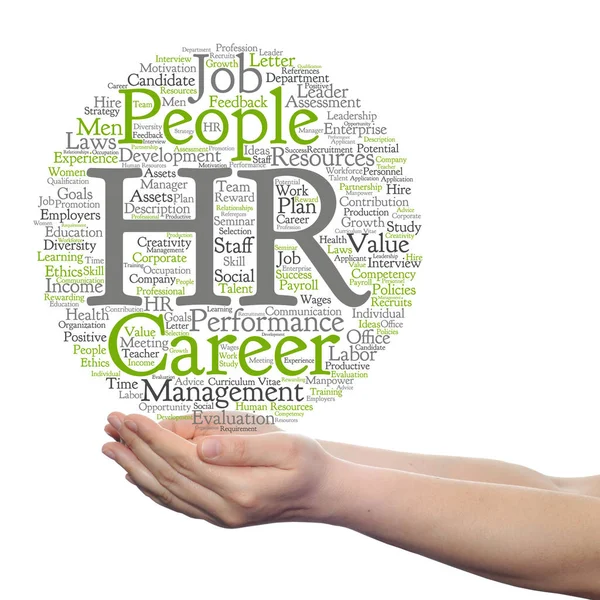 Conceptual hr palabras nube — Foto de Stock