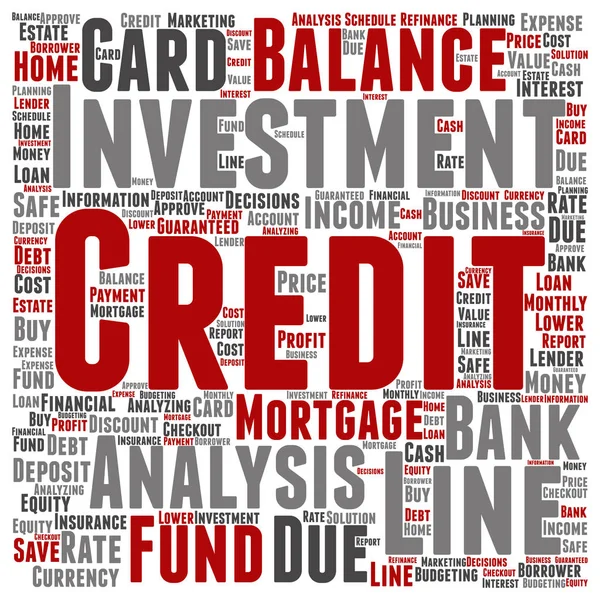 Credit word cloud — Stock Photo, Image