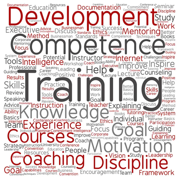 Konzeptionelles Training, Coaching oder Lernen — Stockfoto