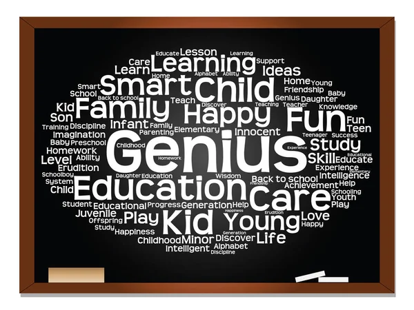 Child education or family abstract word cloud — Stock Photo, Image