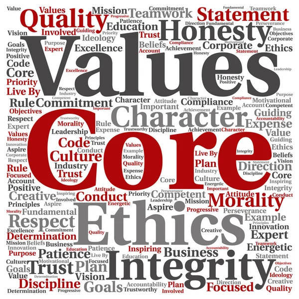 Valores fundamentales integridad ética —  Fotos de Stock
