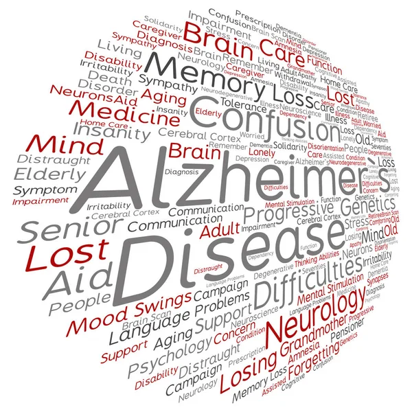 Síntomas conceptuales de la enfermedad de Alzheimer — Foto de Stock