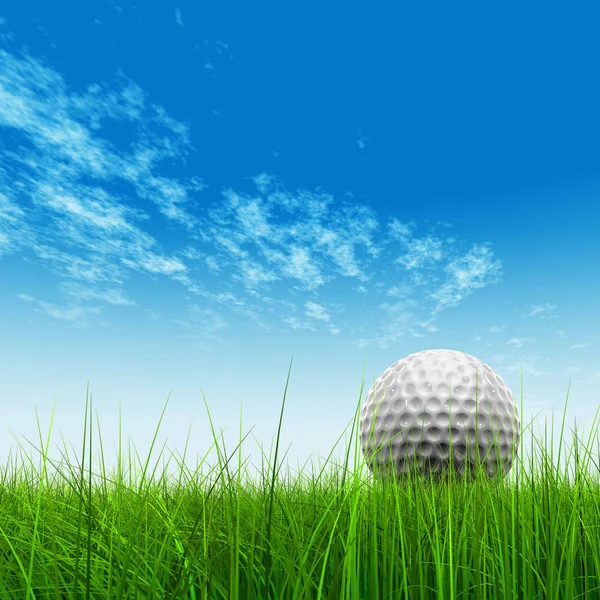 Μπάλα του γκολφ σε ορίζοντα — Φωτογραφία Αρχείου