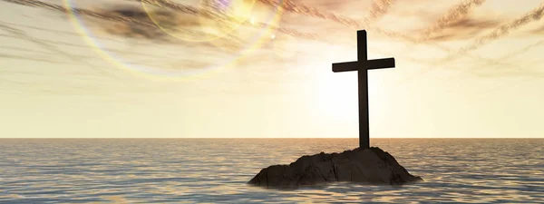 Conceptual christian cross — Stock Photo, Image