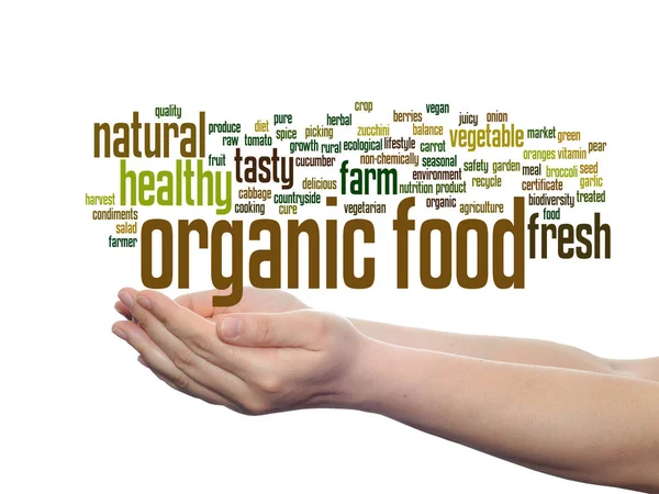 Organic food word cloud — Stock Photo, Image