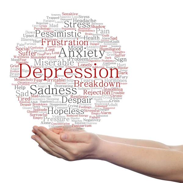 Conceptual depression words cloud — Stock Photo, Image