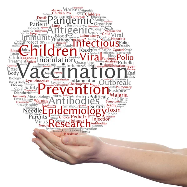 Vaccination word cloud — Stockfoto