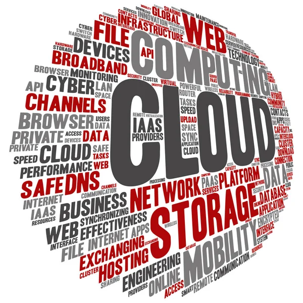 Konceptuella web cloud computing-teknik — Stockfoto