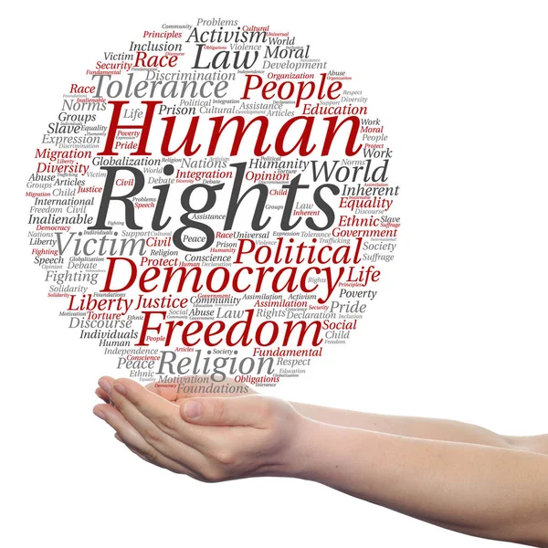 Облако слов права человека — стоковое фото