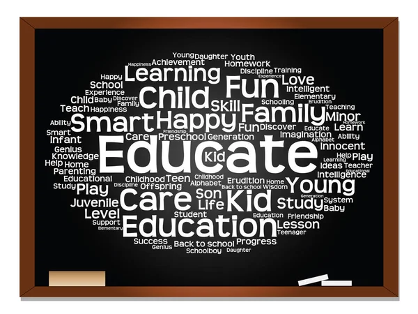 Child education or family abstract word cloud — Stock Photo, Image