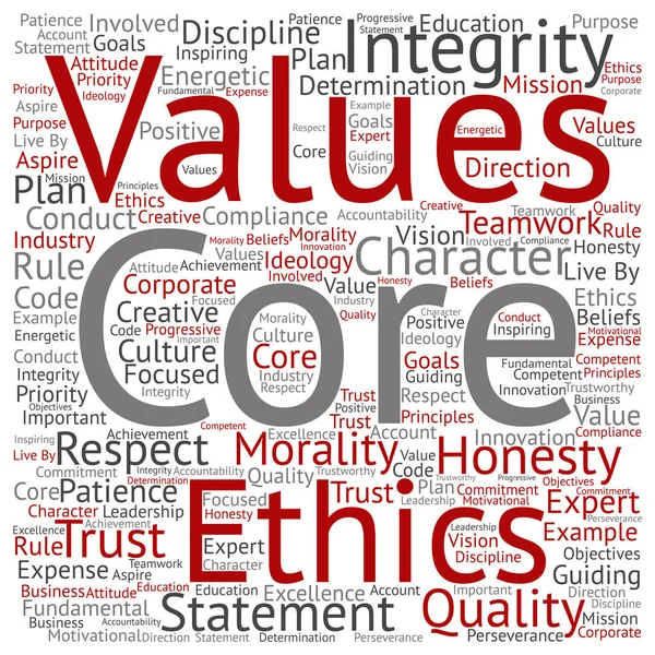 Valores fundamentales integridad ética — Foto de Stock