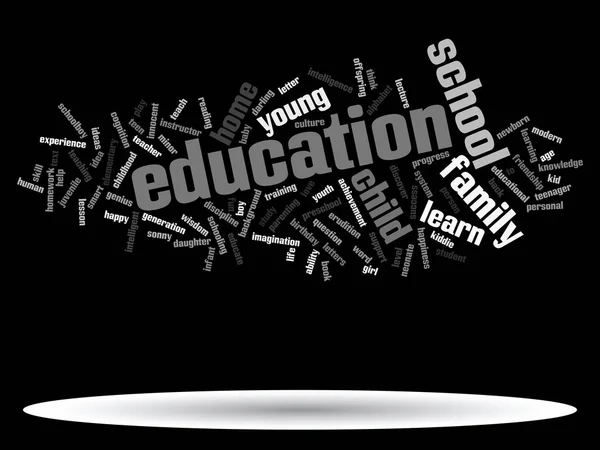 Child education or family abstract word cloud — Stock Photo, Image