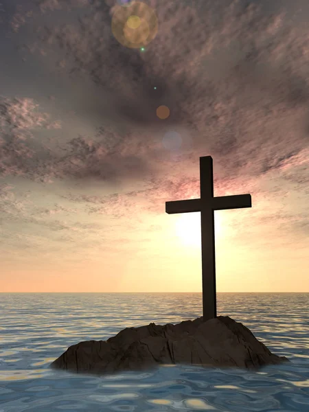 Conceptual christian cross — Stock Photo, Image