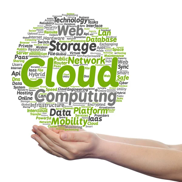 Web cloud computing technológia — Stock Fotó