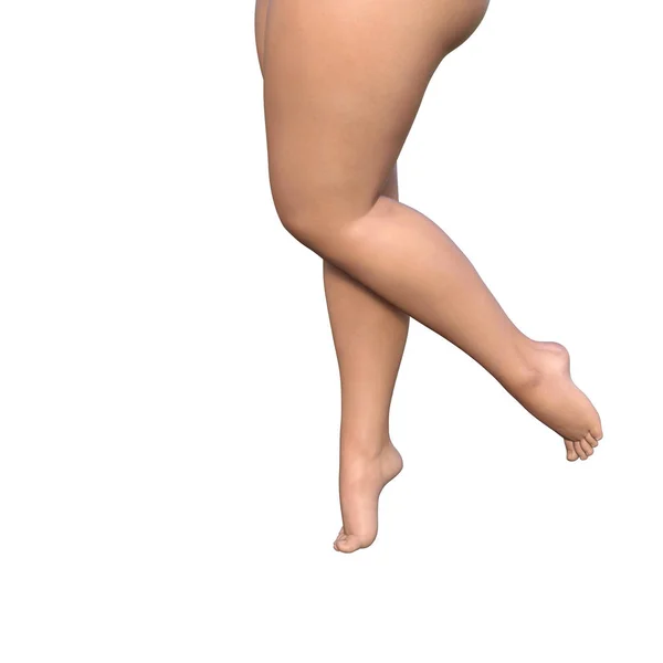 Tłuszczu kobiece nogi — Zdjęcie stockowe