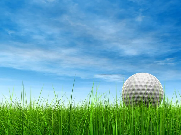Golf ball op horizon — Stockfoto