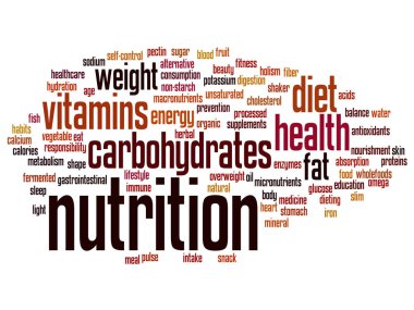  Beslenme Sağlık ya da diyet soyut kelime bulutu