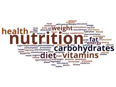  Beslenme Sağlık ya da diyet soyut kelime bulutu
