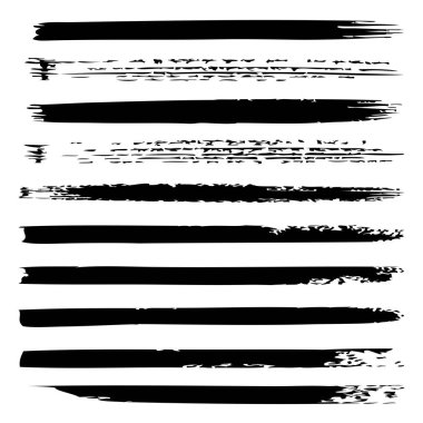 siyah yaratıcı fırça darbeleri kümesi