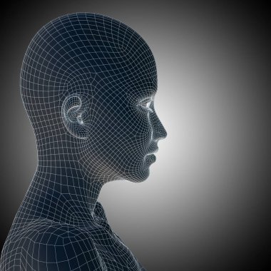 Tel kafes genç insan erkek yüzü 