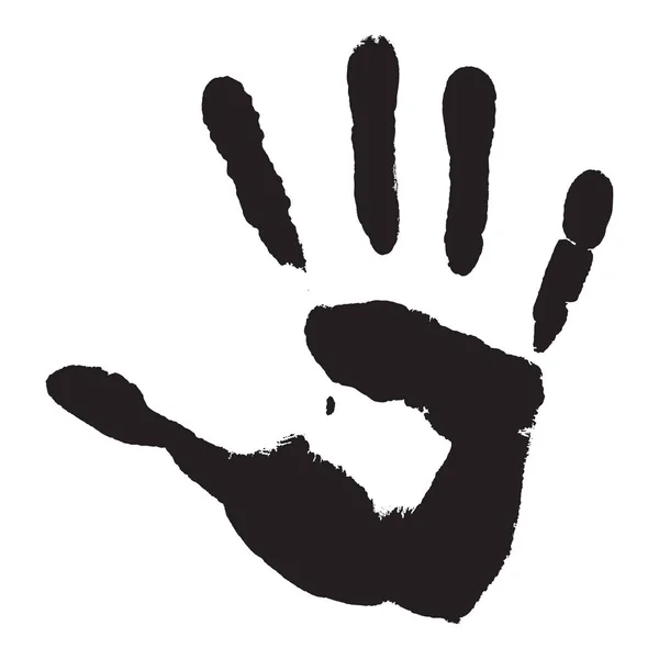 Black handprint of child — Stock Photo, Image