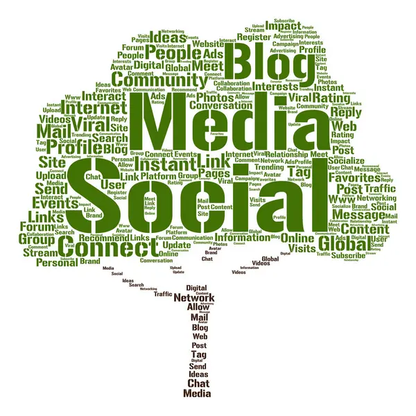 Marketing o comunicazione sui social media — Foto Stock