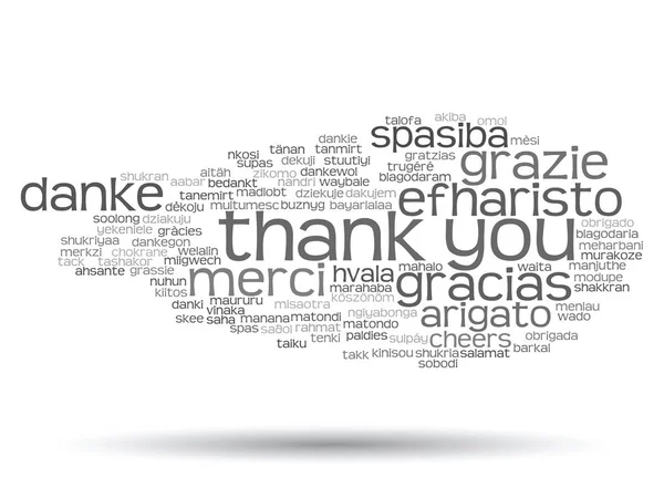 Abstracte dank u word cloud — Stockfoto