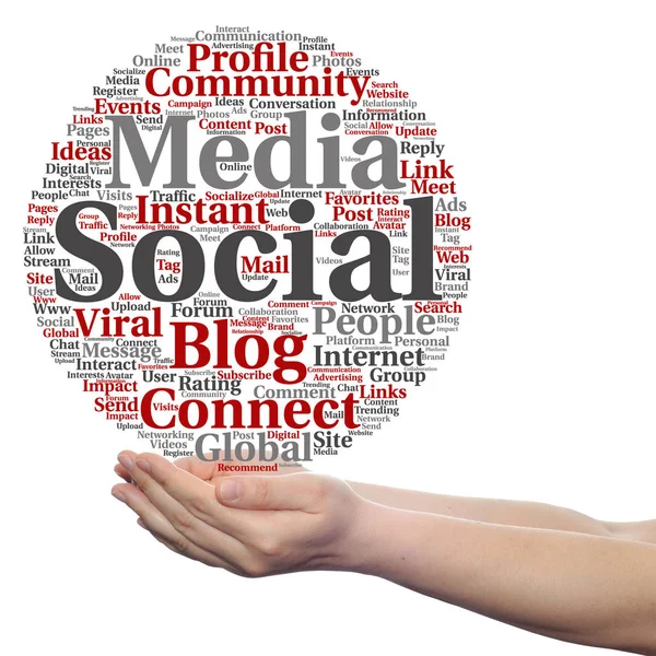 Fogalmi szociális média marketing — Stock Fotó