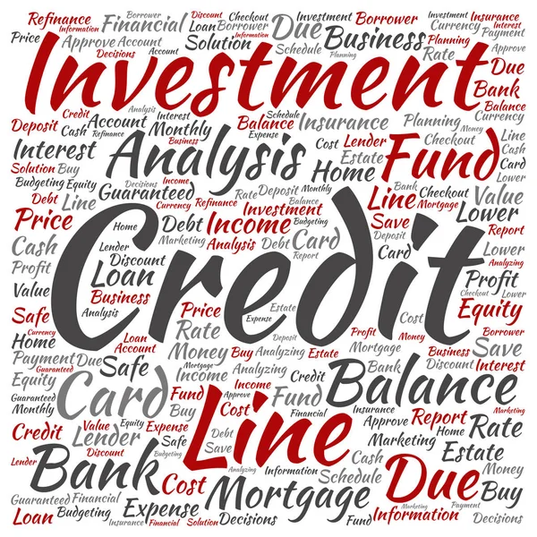 Credit word cloud — Stockfoto