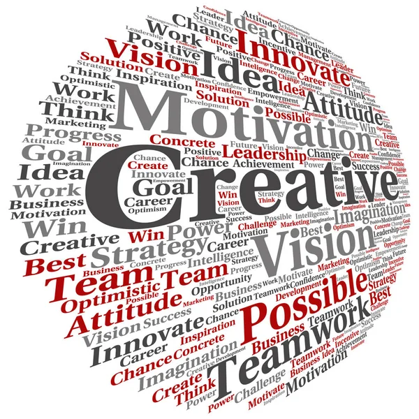 Conceptuele abstracte creatieve business word cloud — Stockfoto
