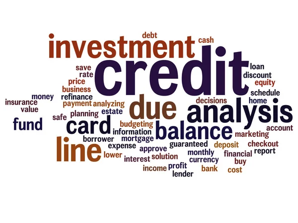 Credit word cloud — Stock Photo, Image