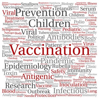 çocuk aşı kelime bulutu