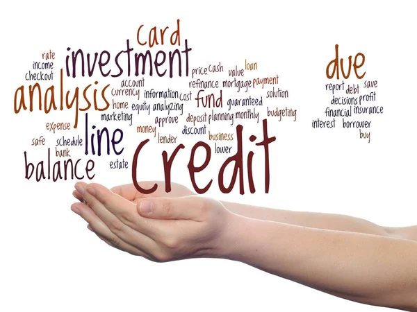 Credit and balance word cloud — Stock Photo, Image