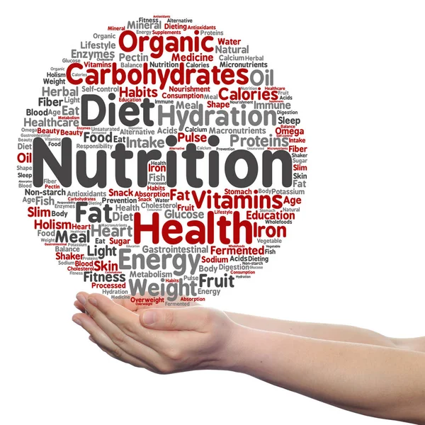 Nutrition and diet word cloud — Stock Photo, Image