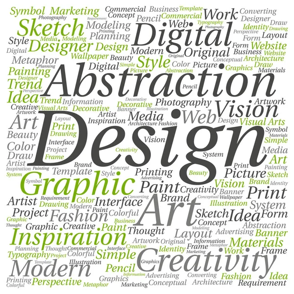 Design word cloud — Stockfoto