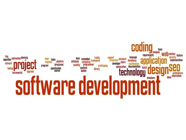 Software ontwikkeling word cloud — Stockfoto