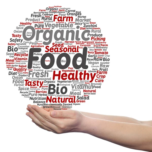 Хмара органічних продуктів харчування — стокове фото