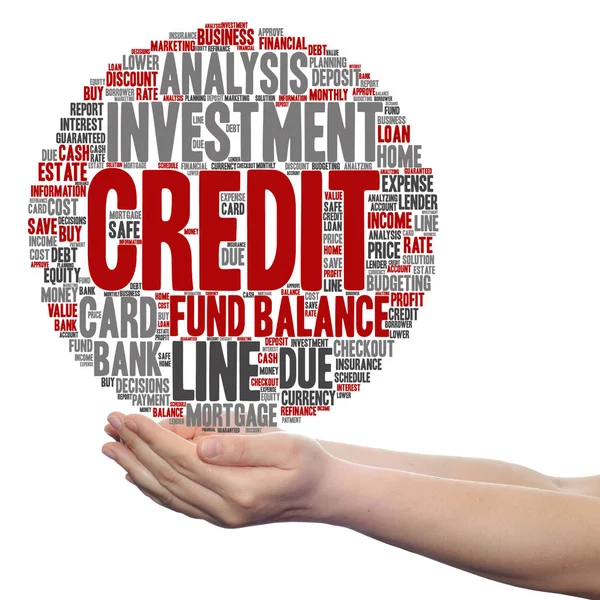 Credit and balance word cloud — Stock Photo, Image